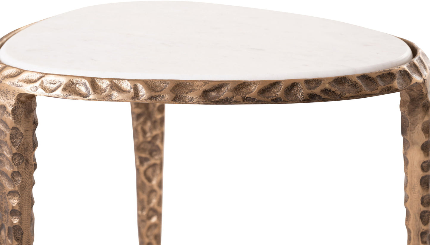 Gild - Aluminum Base And Genuine Marble Top Table