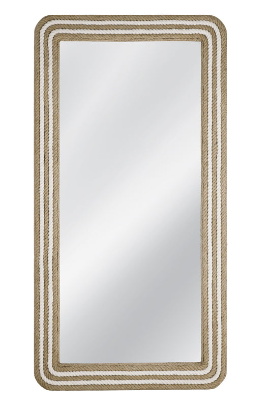 Kiko - Floor Mirror - White / Natural