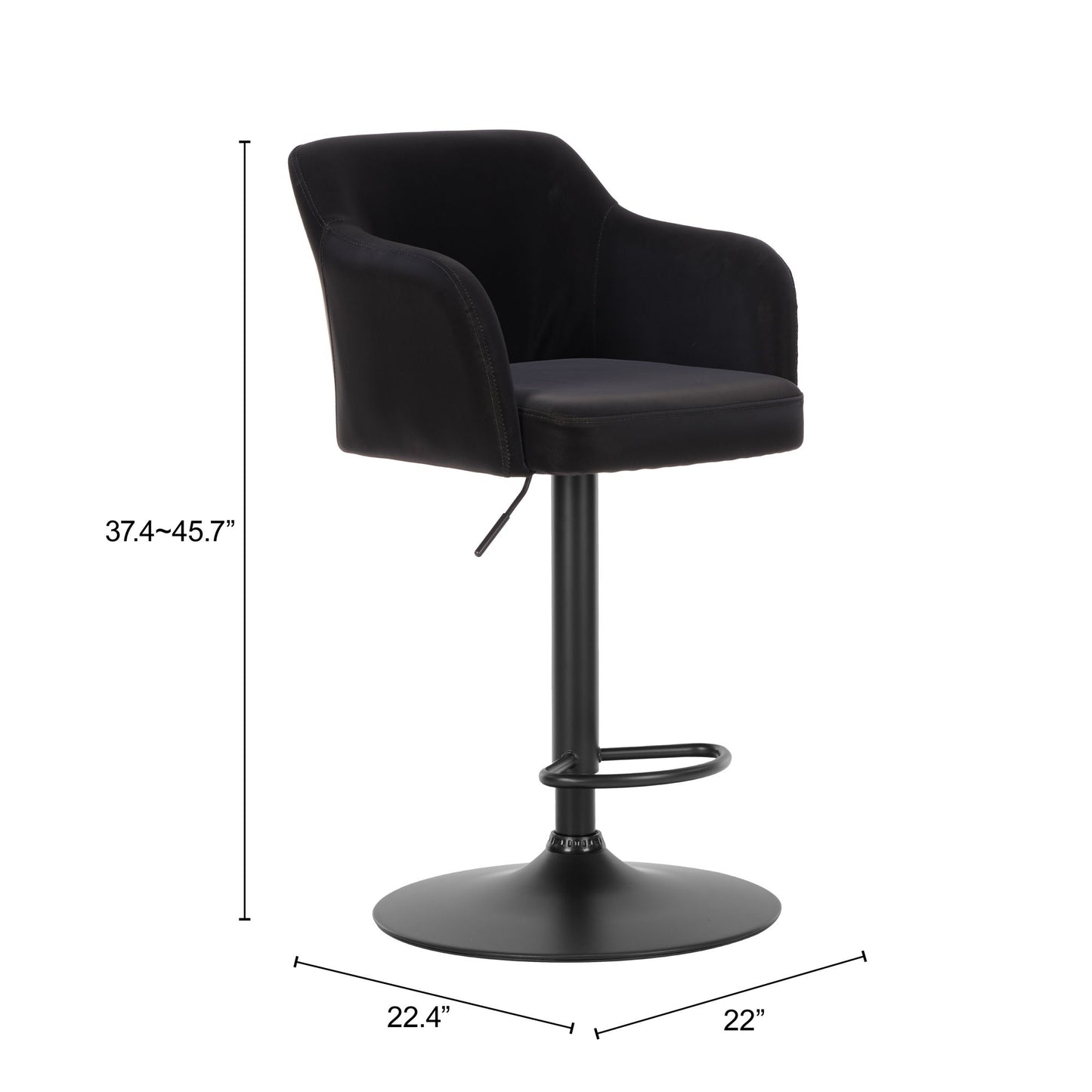 Prescott - Barstool - Black