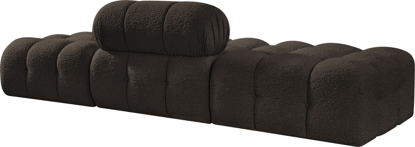 Ames - 3 Piece Boucle Upholstered Modular Sofa With 2 Backless Seats