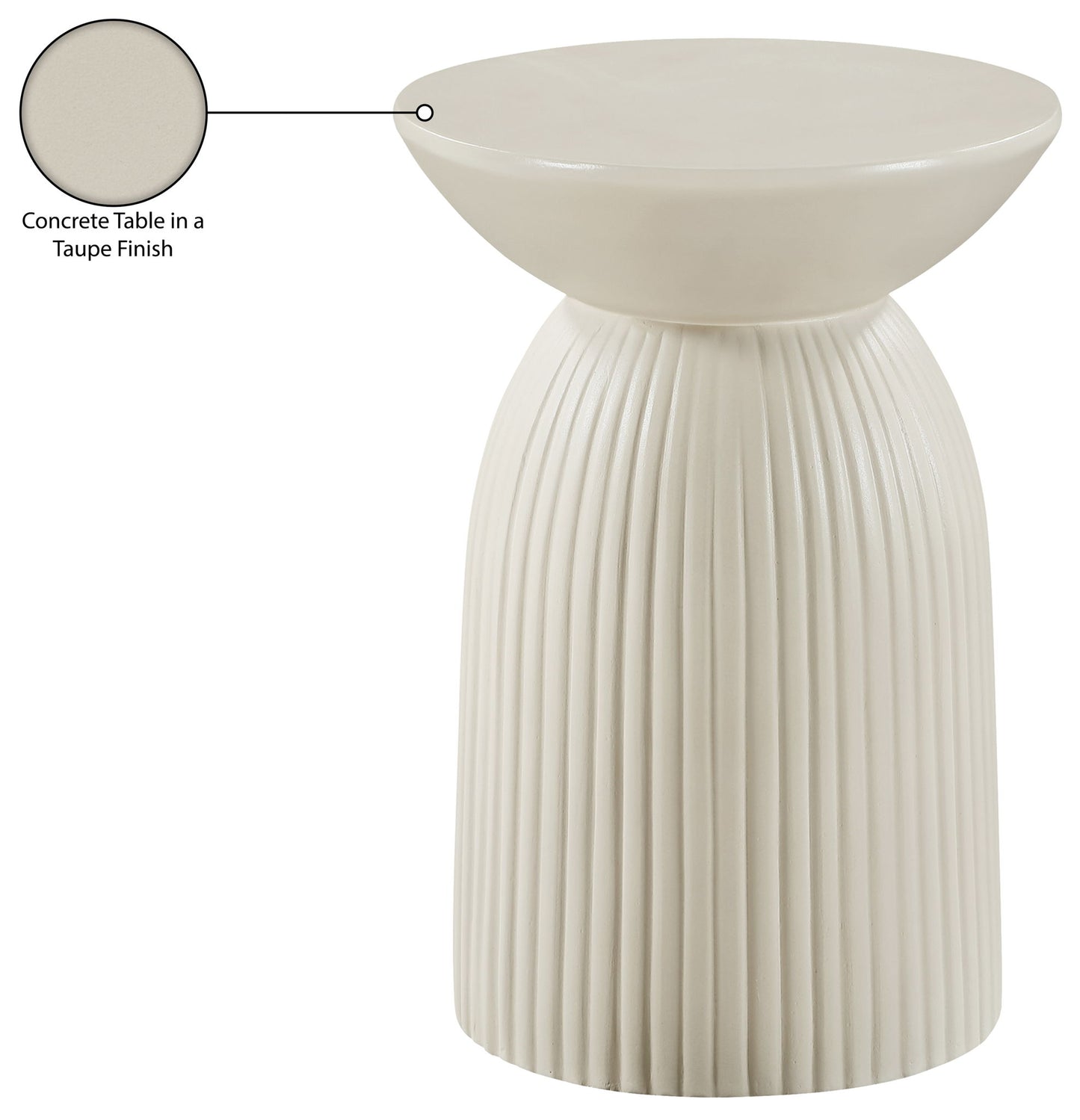Opani - Concrete End Table - Taupe