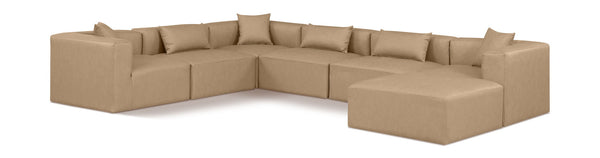 Cube - 7 Piece Modular Sectional - Tan