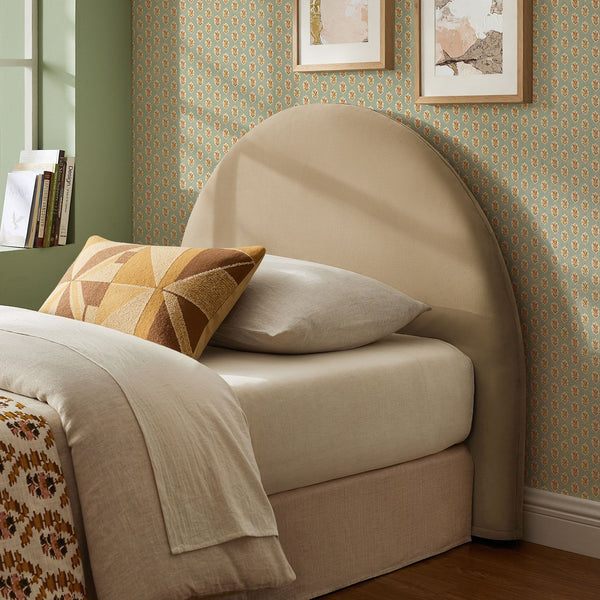 Modway Resort Performance Velvet Arched Headboard - Twin, Taupe