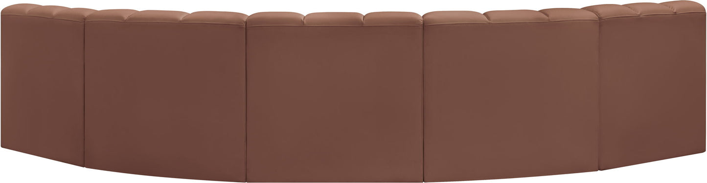 Arc - Faux Leather 5 Piece U-Shaped Modular Sofa