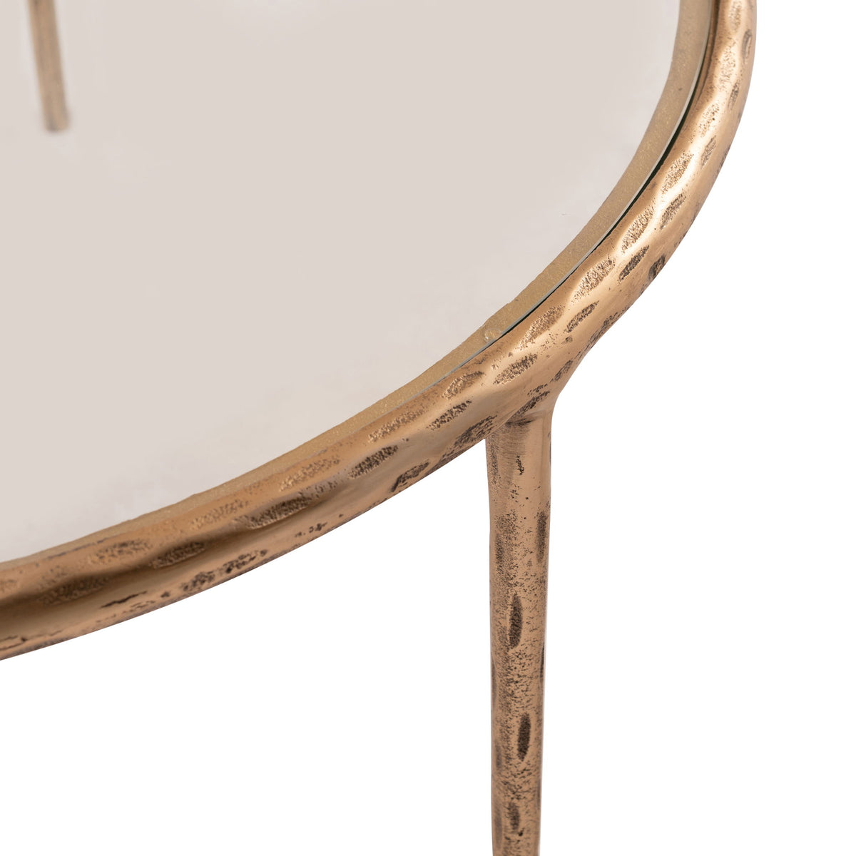 Evren - Glass Top And Aluminum Base Coffee Table