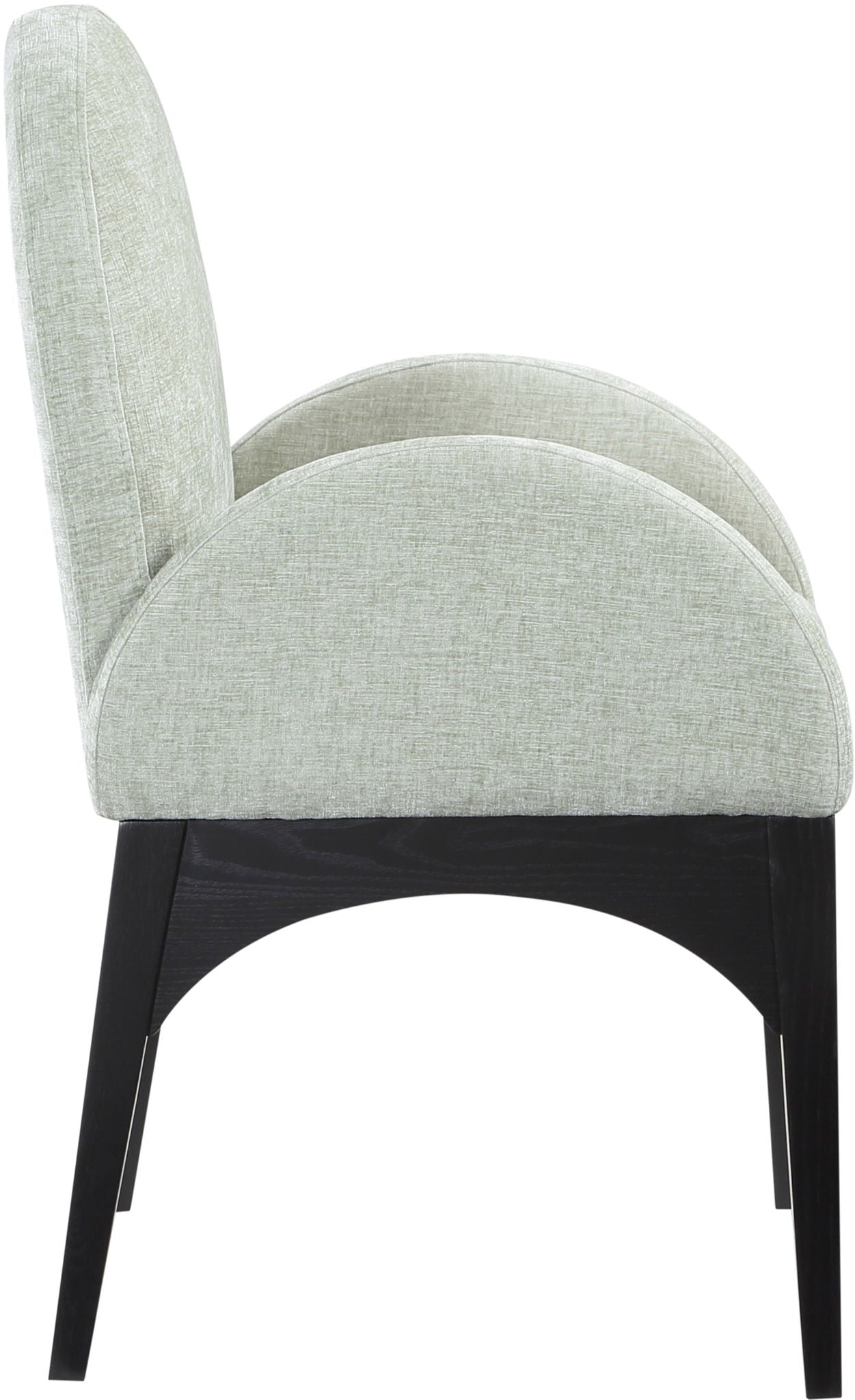 Waldorf - Chenille Dining Arm Chair With Black Legs