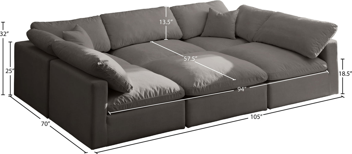 Plush - 6 Piece Modular Sectional
