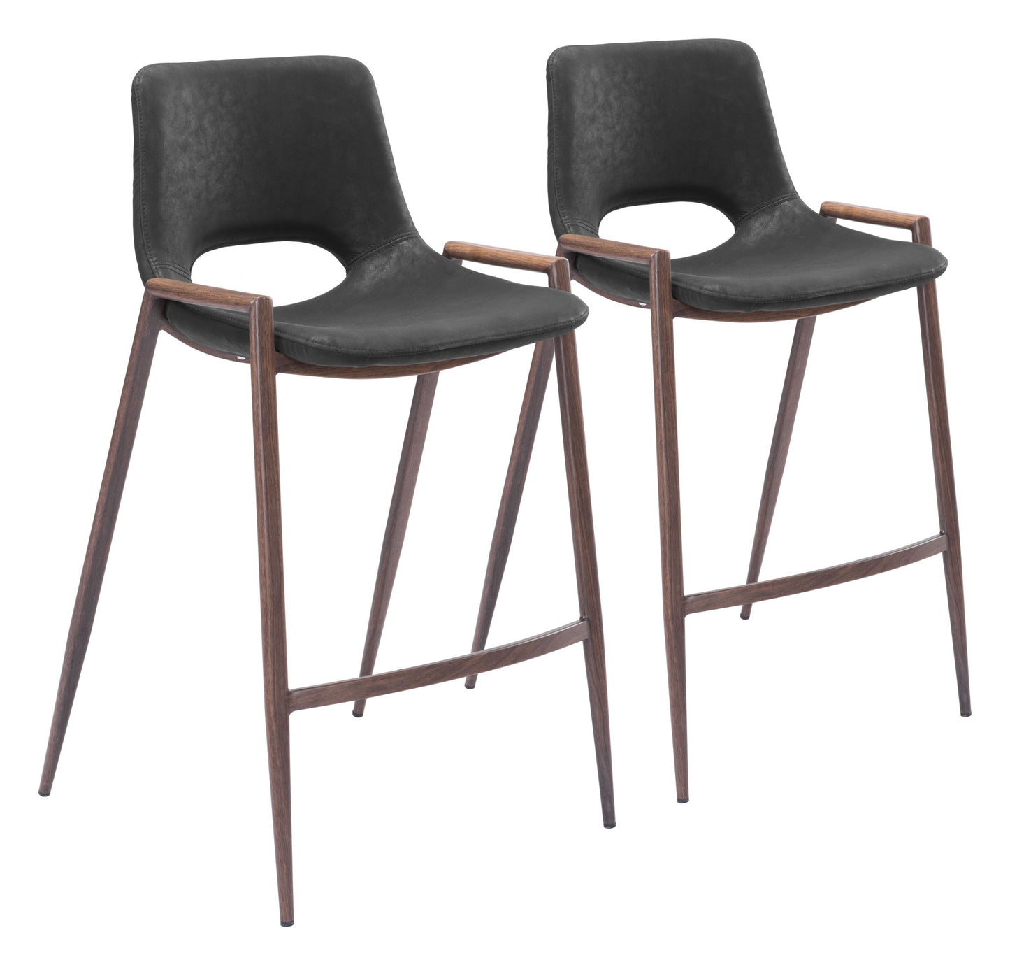 Desi - Counter Stool (Set of 2) Walnut Legs