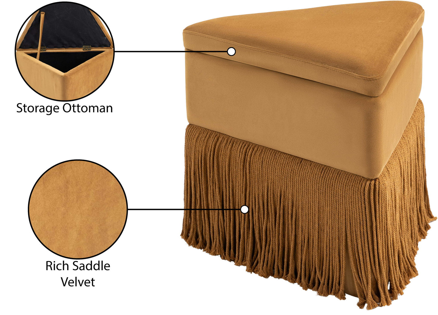 Trivoli - Ottoman / Stool - Saddle