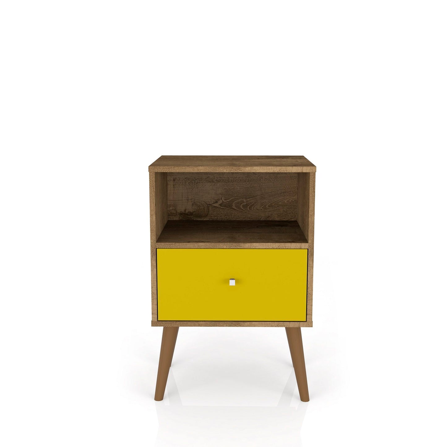 Manhattan Liberty - Nightstand Wtth Rustic Brown Frame