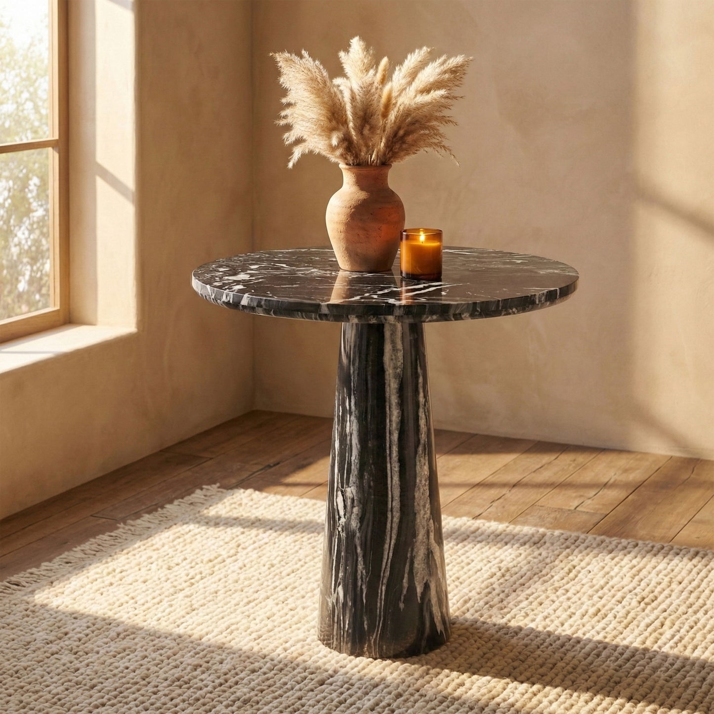 Fontelina - 30" Genuine Marble Bistro Dining Table