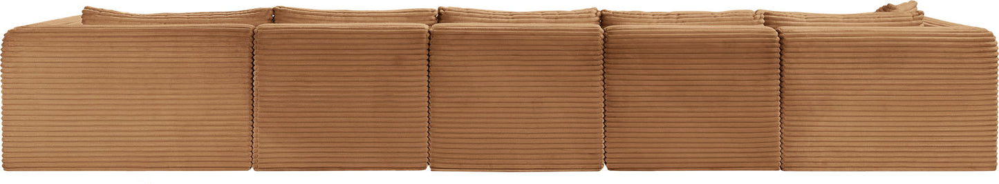 Shaggy - Fabric 5 Piece Modular Sectional With Chaise