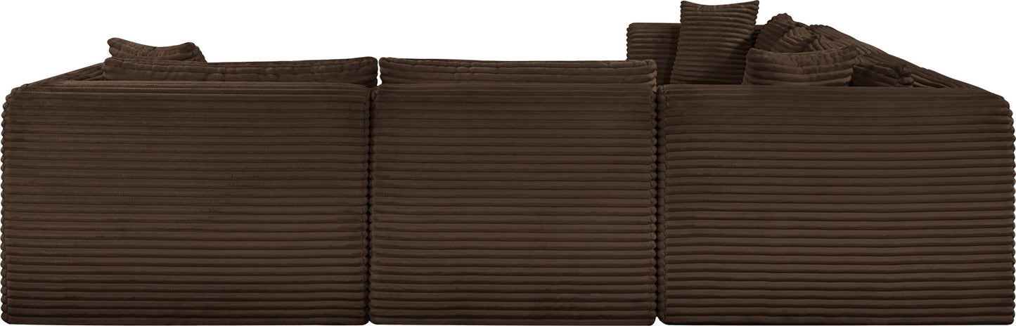 Shaggy - 7 Piece Modular U-Shaped Sectional With Ottoman