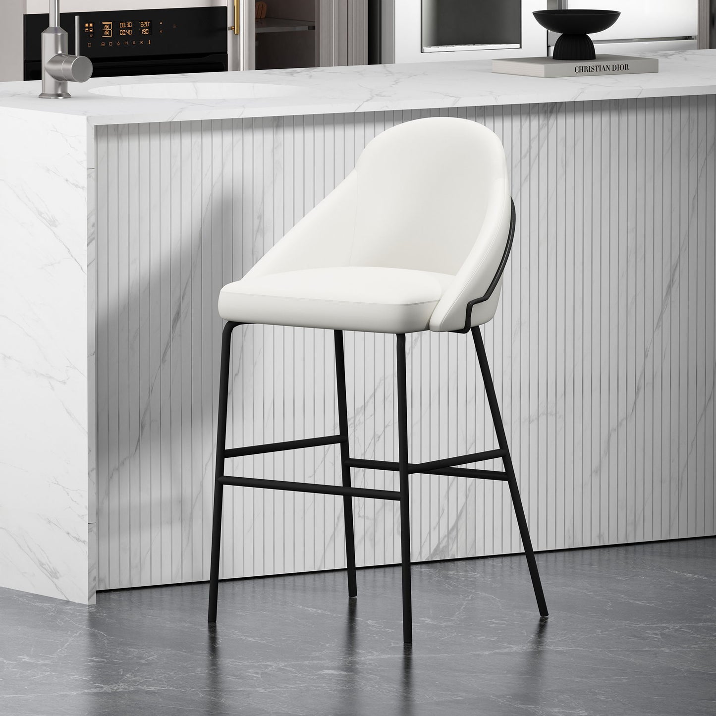 Manhattan Gracie - Barstool With Black Base