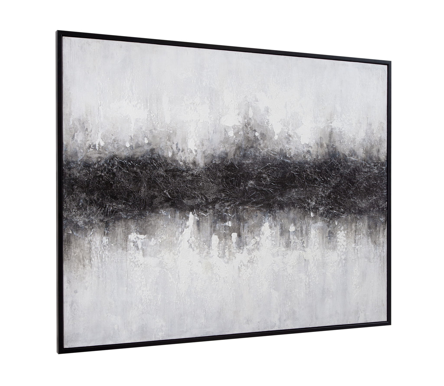 Divided Framed Canvas - Gray / Black