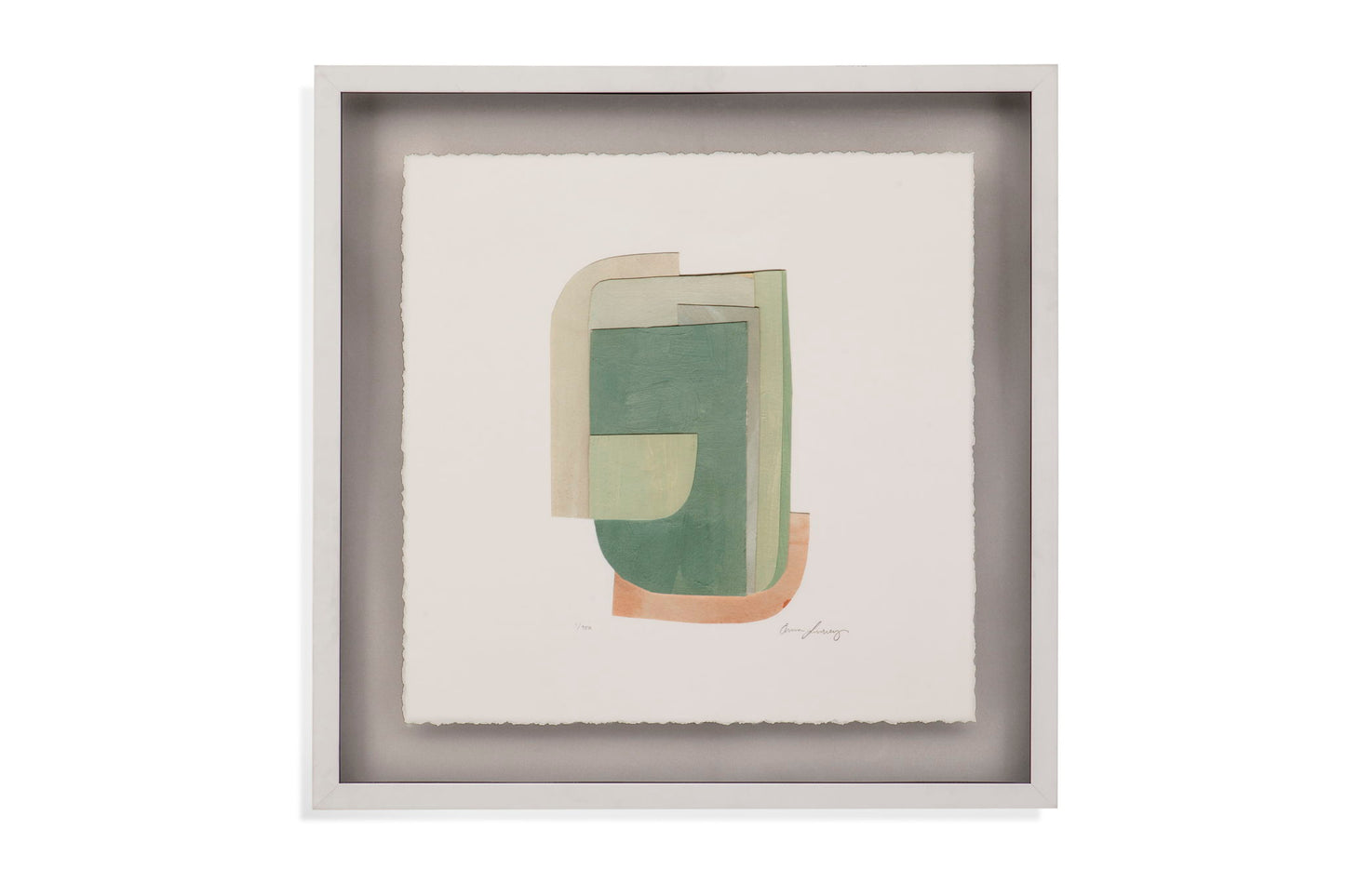 Color Structure III Framed Print - Green