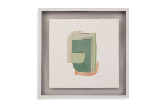 Color Structure III Framed Print - Green