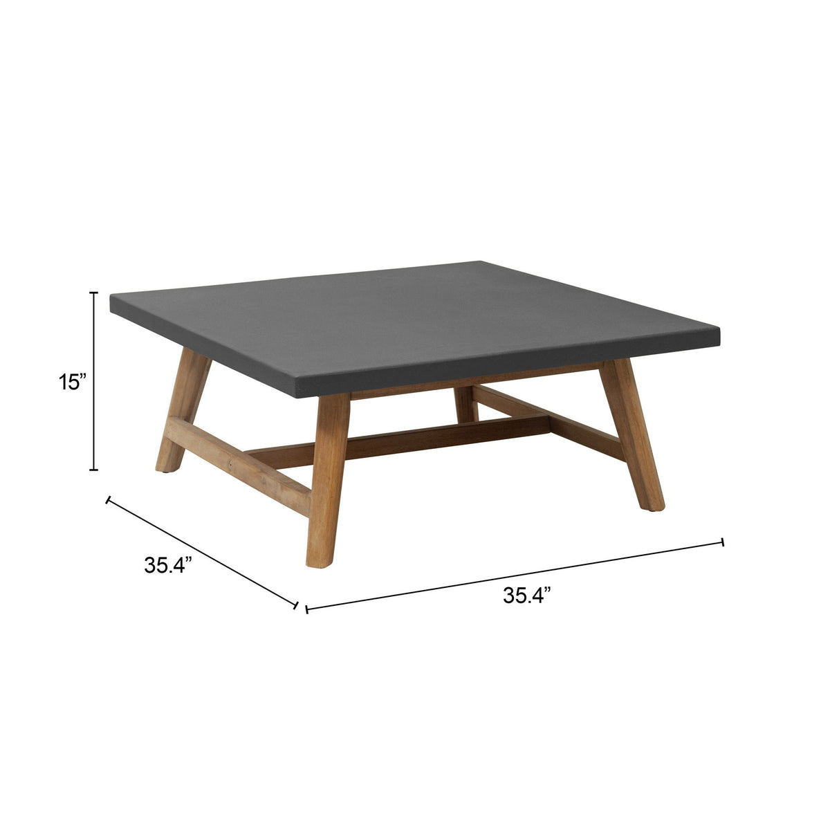 Kert - Outdoor Coffee Table - Gray