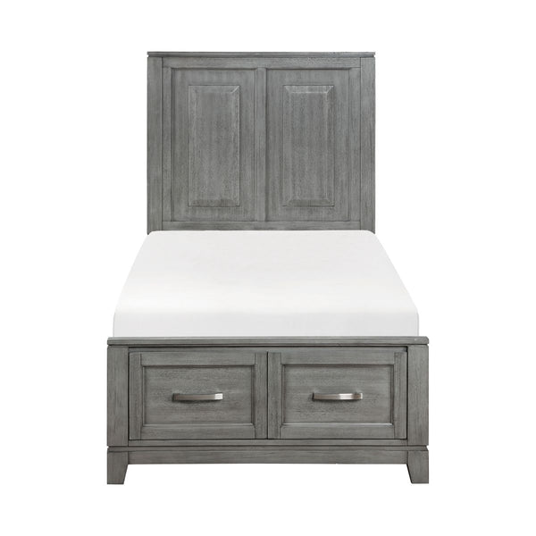 Garretson Twin Platform Bed with Footboard Storage