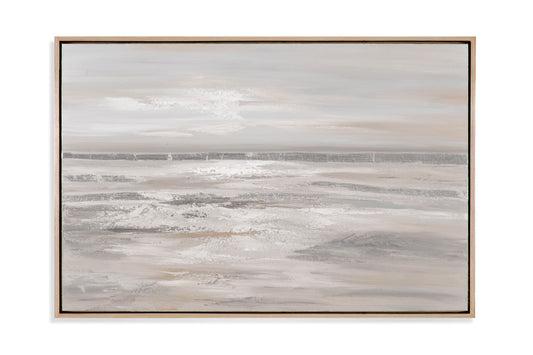 Silver Landscape Canvas Art - Gray