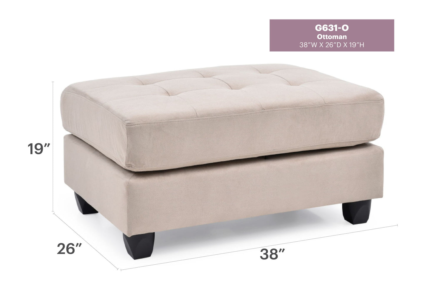 Glory Furniture - Malone - Ottoman