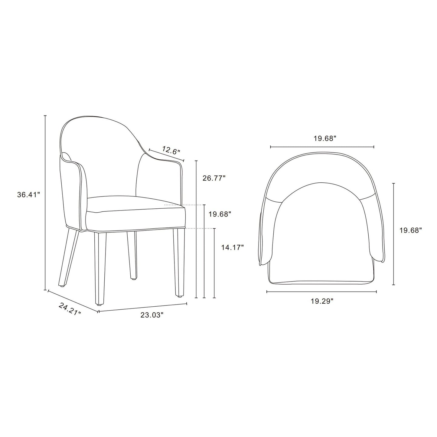Manhattan Hillman - Armchair, Vegan Leather And Velvet