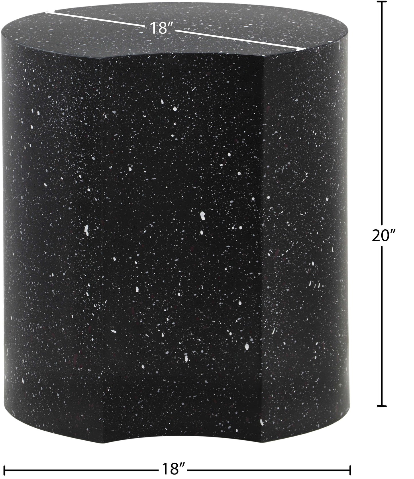 Dimple - End Table - Terazzo Finish
