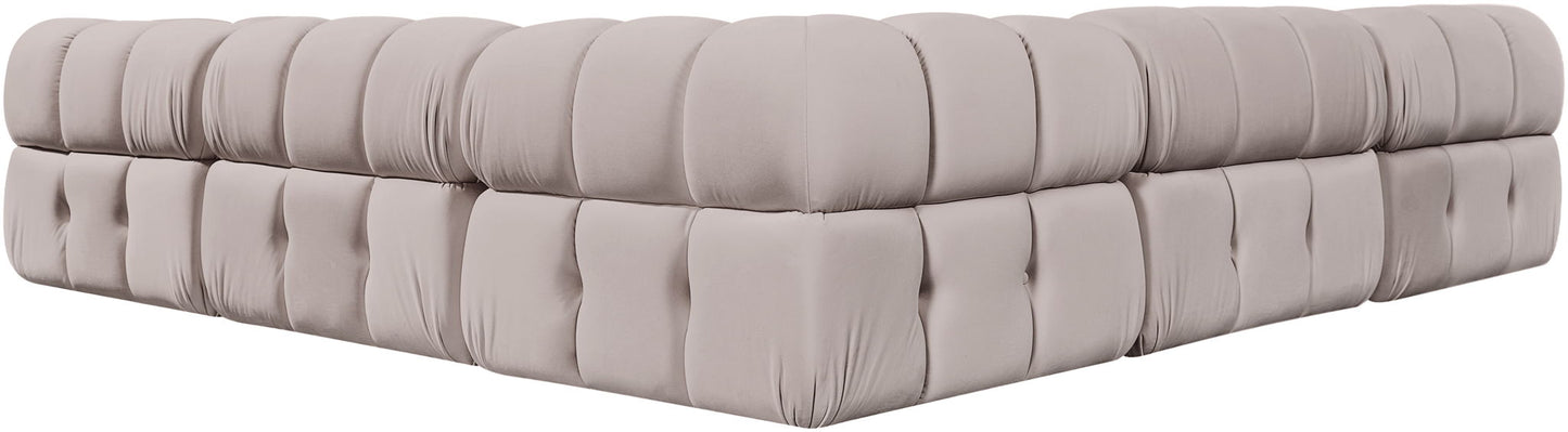 Orin - Velvet 5 Piece Modular Corner Sectional