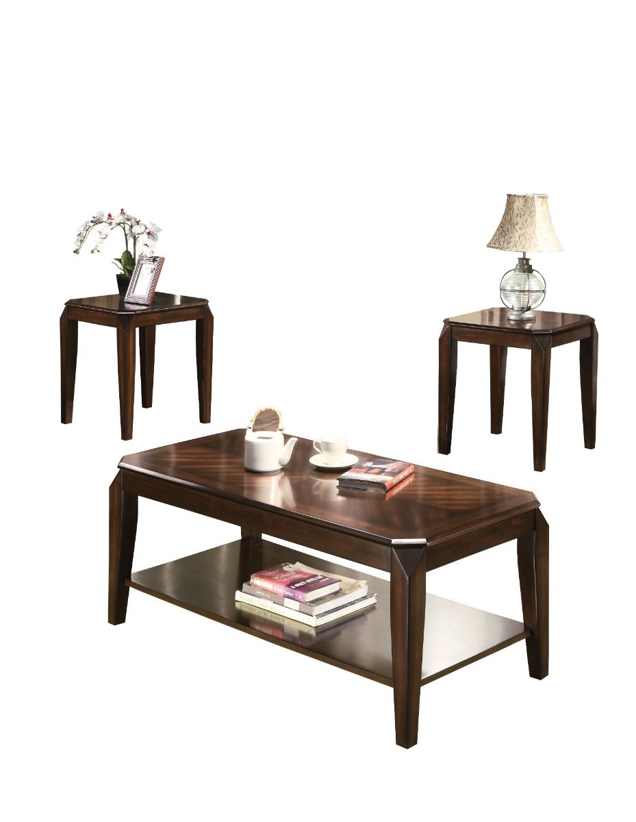 Docila - 3 Piece Coffee & End Set - Walnut