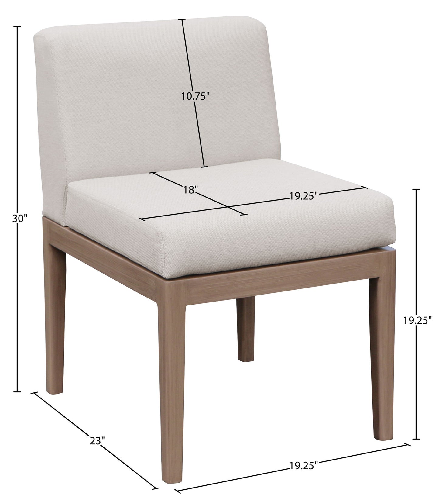 Solace - Olefin Performance Fabric Outdoor Patio Dining Side Chair
