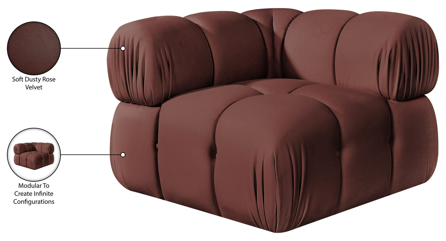 Orin - Velvet Performance Fabric Upholstered Modular Corner Chair