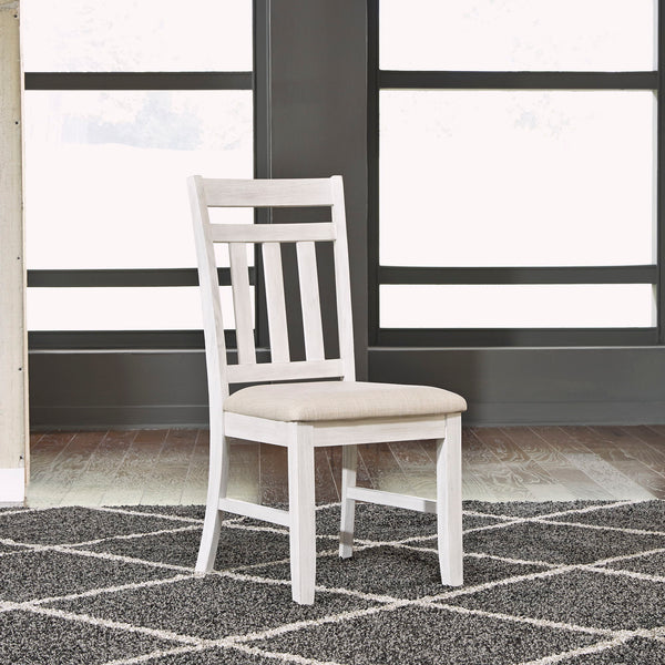 Summerville - Slat Back Side Chair - Soft White Wash / Wirebrushed Gray
