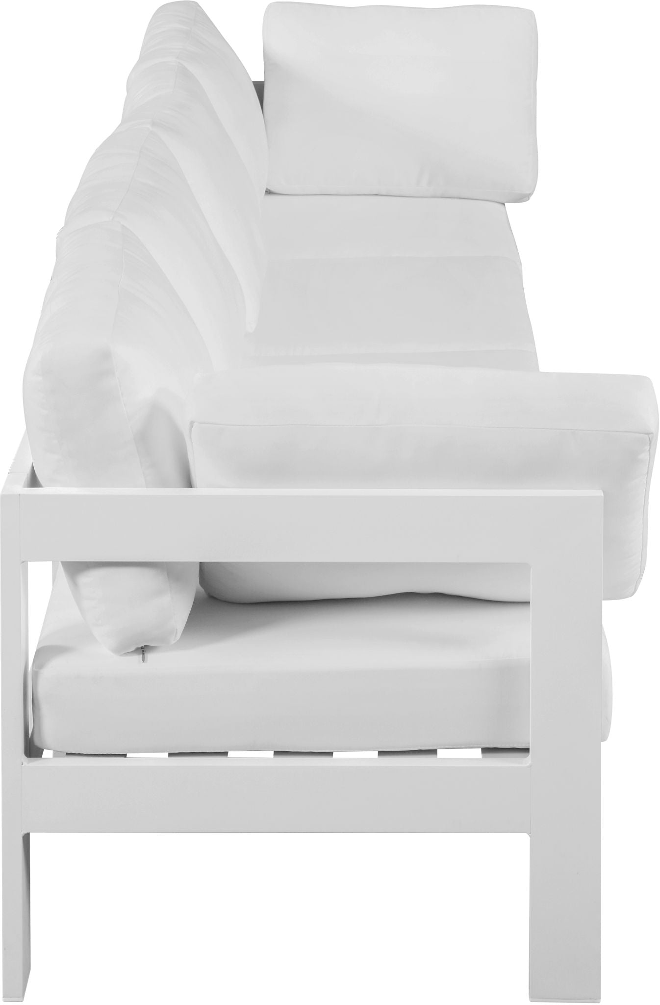 Nizuc - Outdoor Patio 4 Seat Modular Sofa With White Frame