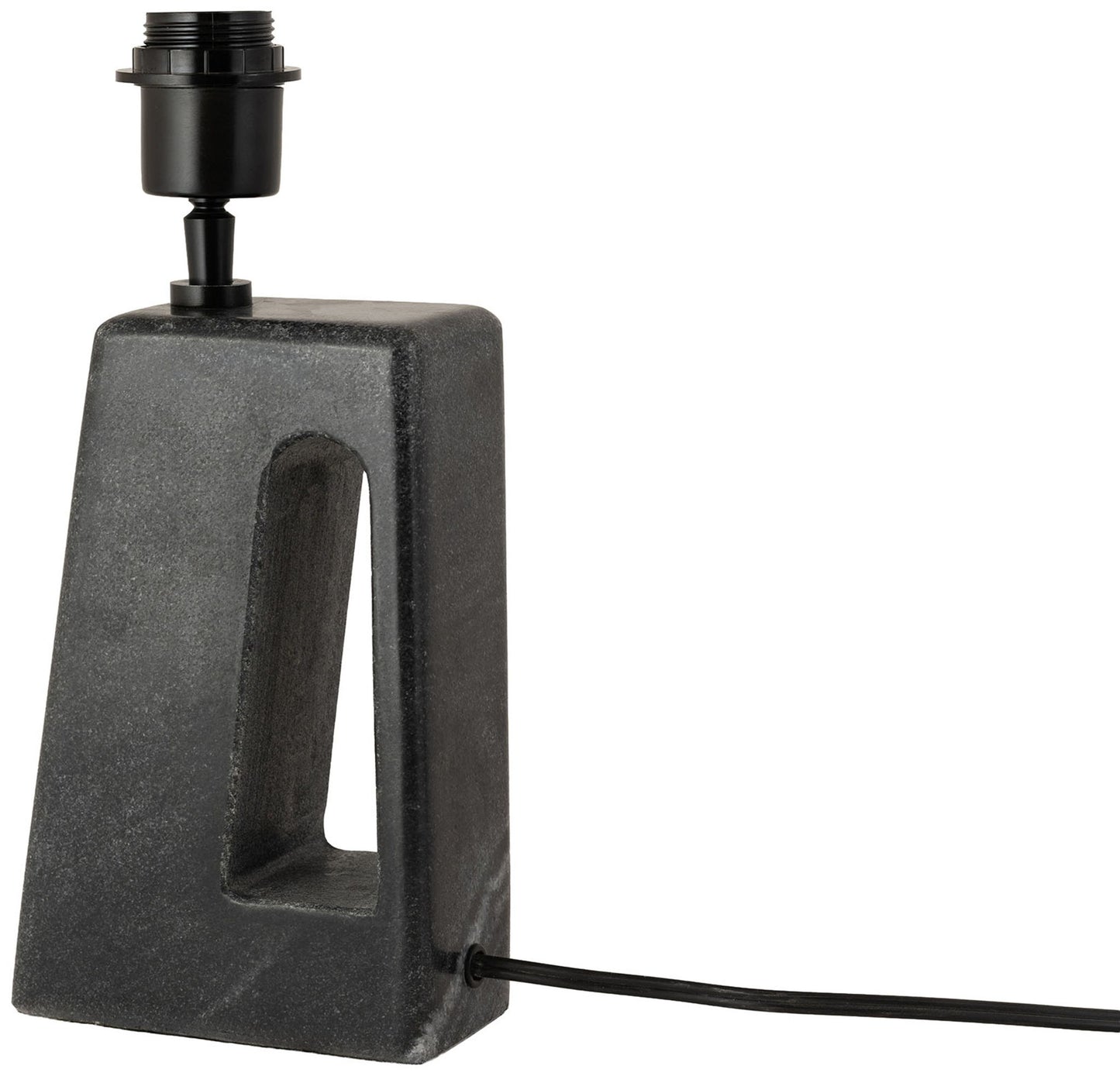 Vellum - Genuine Marble Base And Linen Textured Fabric Shade Table Lamp