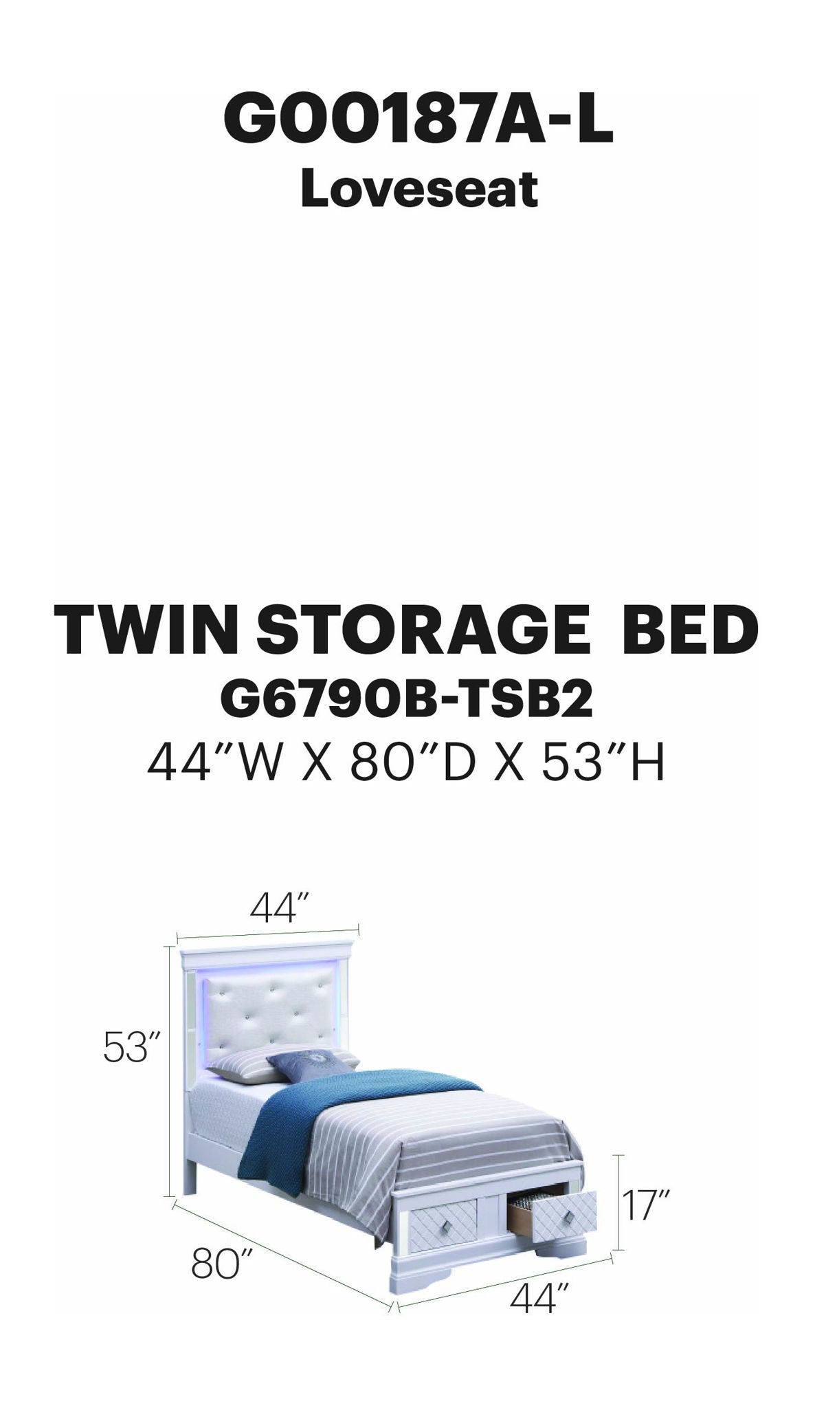 Glory Furniture - Verona - Storage Bed