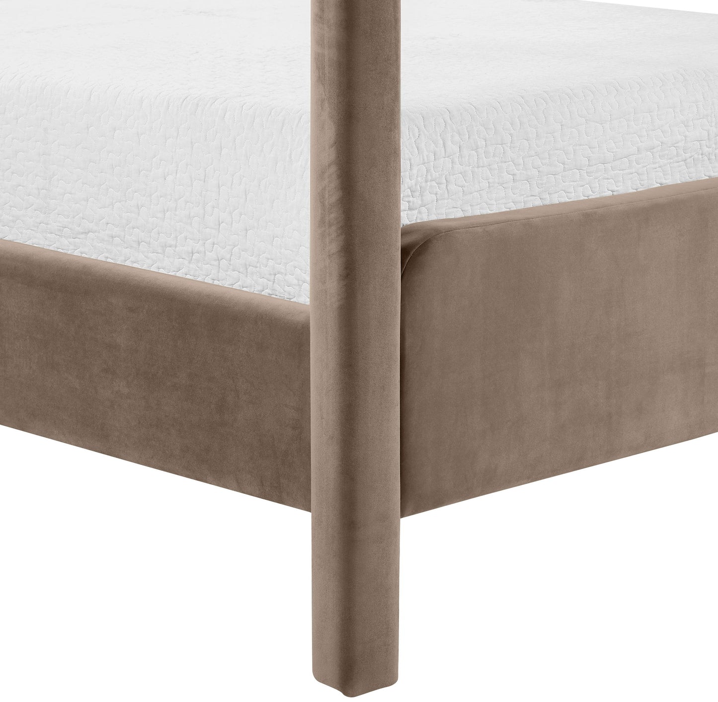 Salina - Velvet Upholstered Bed - Taupe