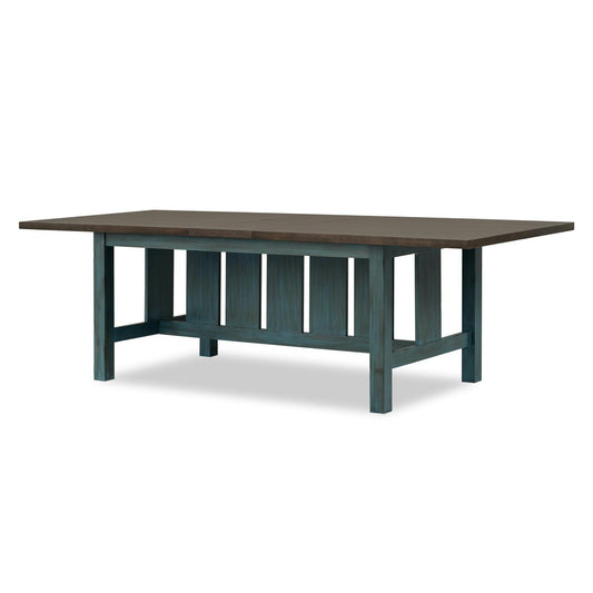 Lake House - Trestle Dining Table - Sea Glass And Dried Tobacco
