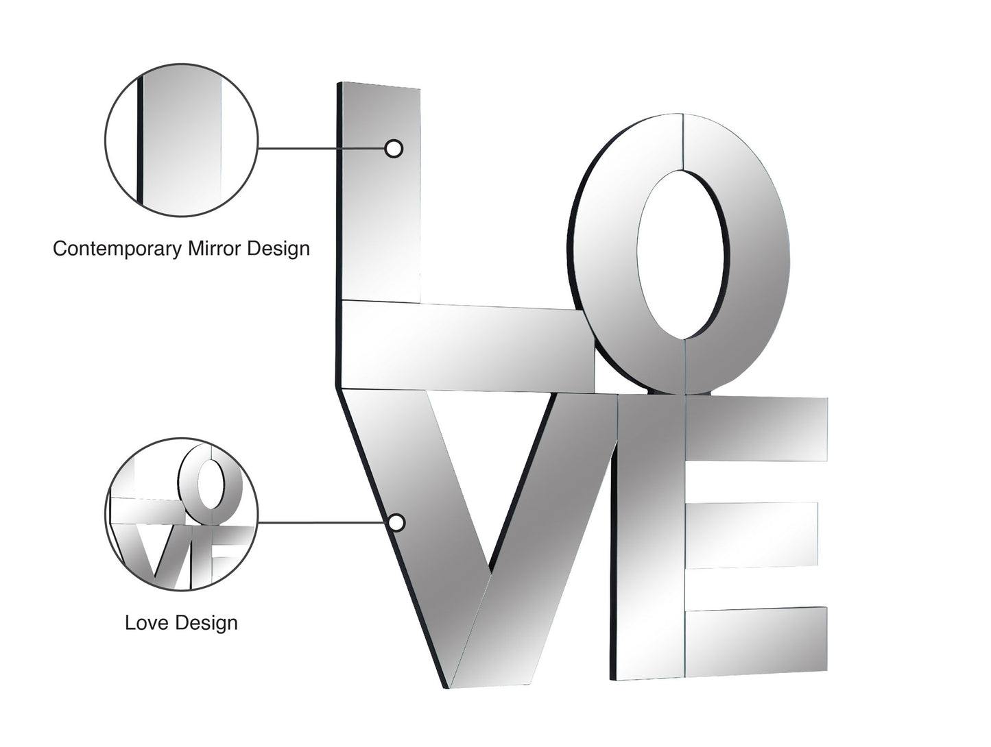 Love - Mirror - Pearl Silver