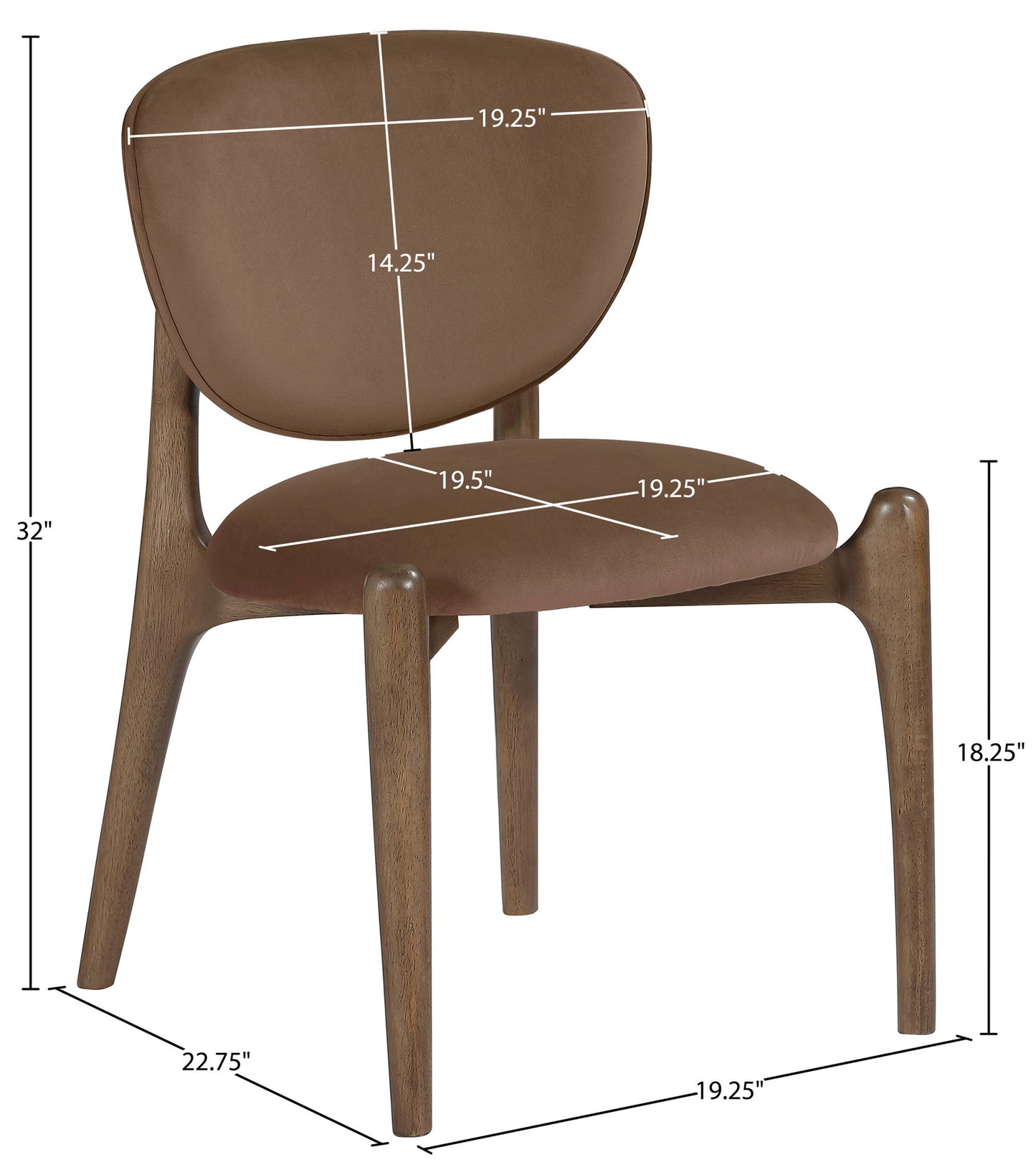 Velora - Upholstered Dining Chair (Set of 2) - Brown Base