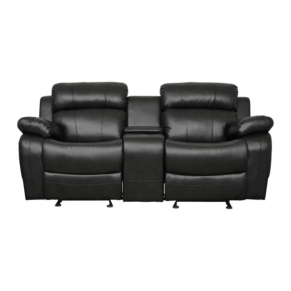 Marille Double Glider Reclining Love Seat with Center Console
