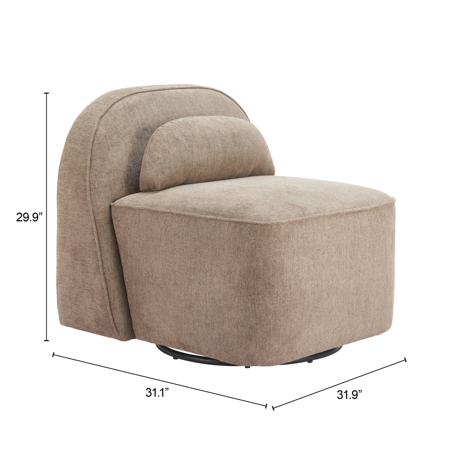 Kakao - Swivel Chair - Olive Brown
