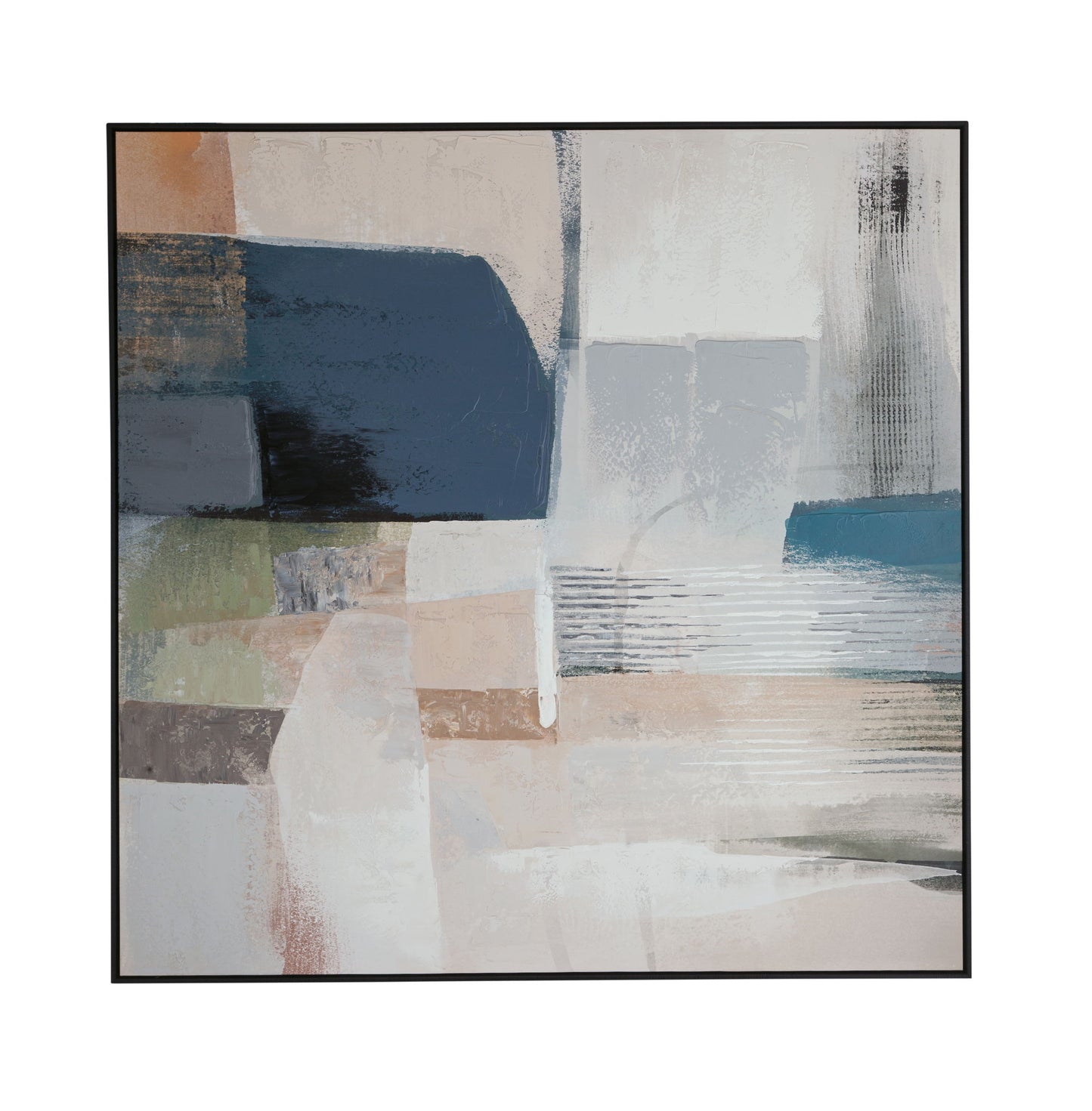 Kasia Framed Canvas - Gray / Beige
