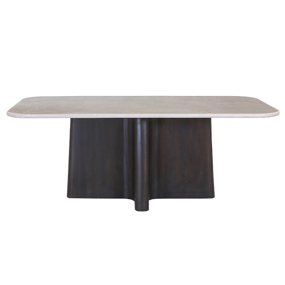 Jacory - Dining Table With Bottocino Marble Top - Espresso