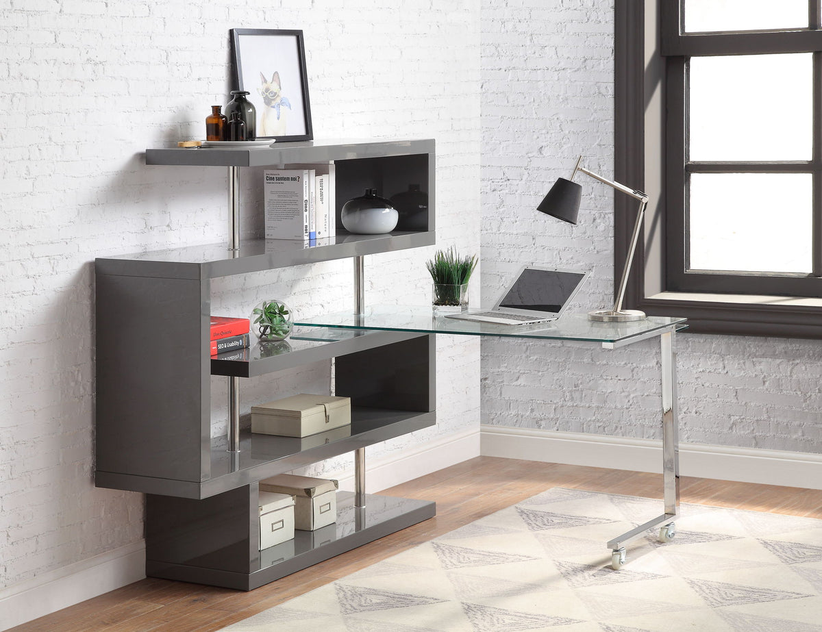Buck II - Writing Desk With Bookshelf
