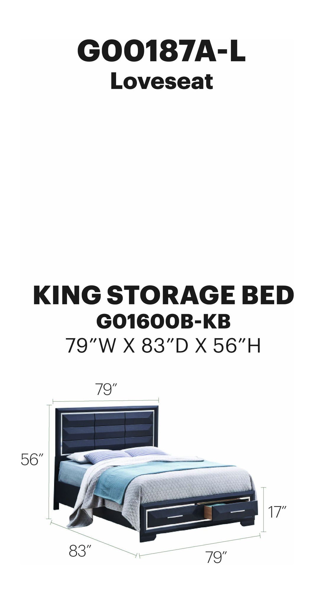 Glory Furniture - Liverpool - Bed