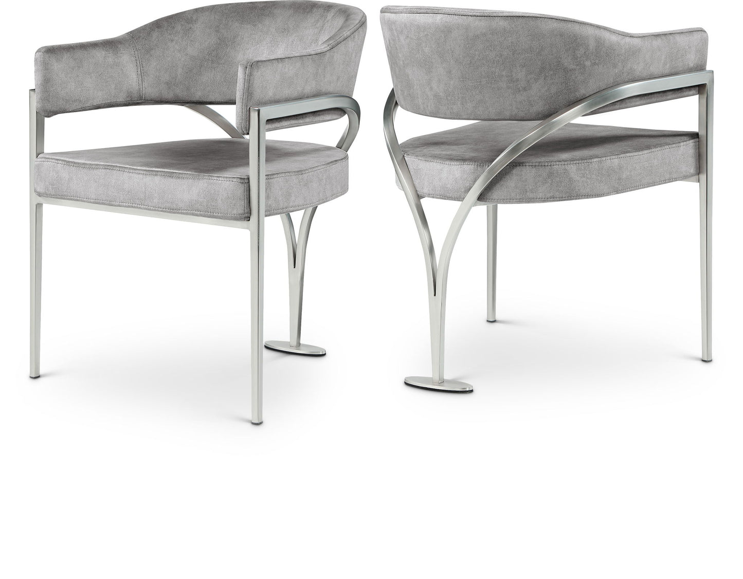 Madelyn - Dining Chair (Set of 2) - Brushed Chrome