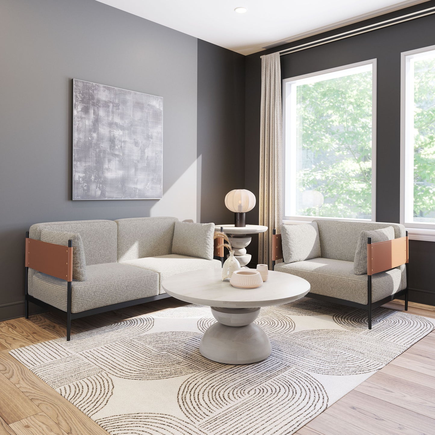 Stirbe - Loveseat - Gray