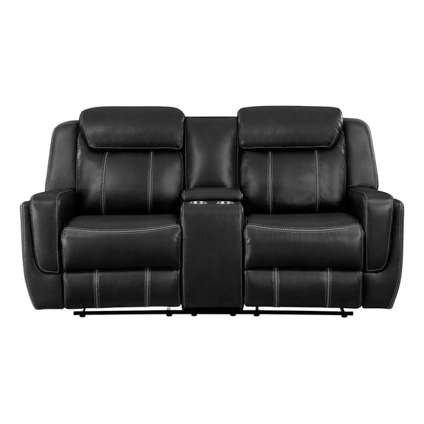 Littleton Double Reclining Love Seat with Center Console, Receptacles and USB Ports