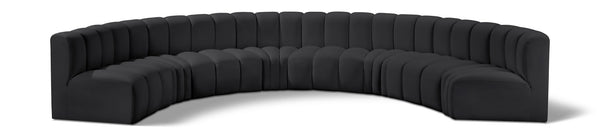 Arc - Faux Leather 8 Piece U-Shaped Modular Sofa