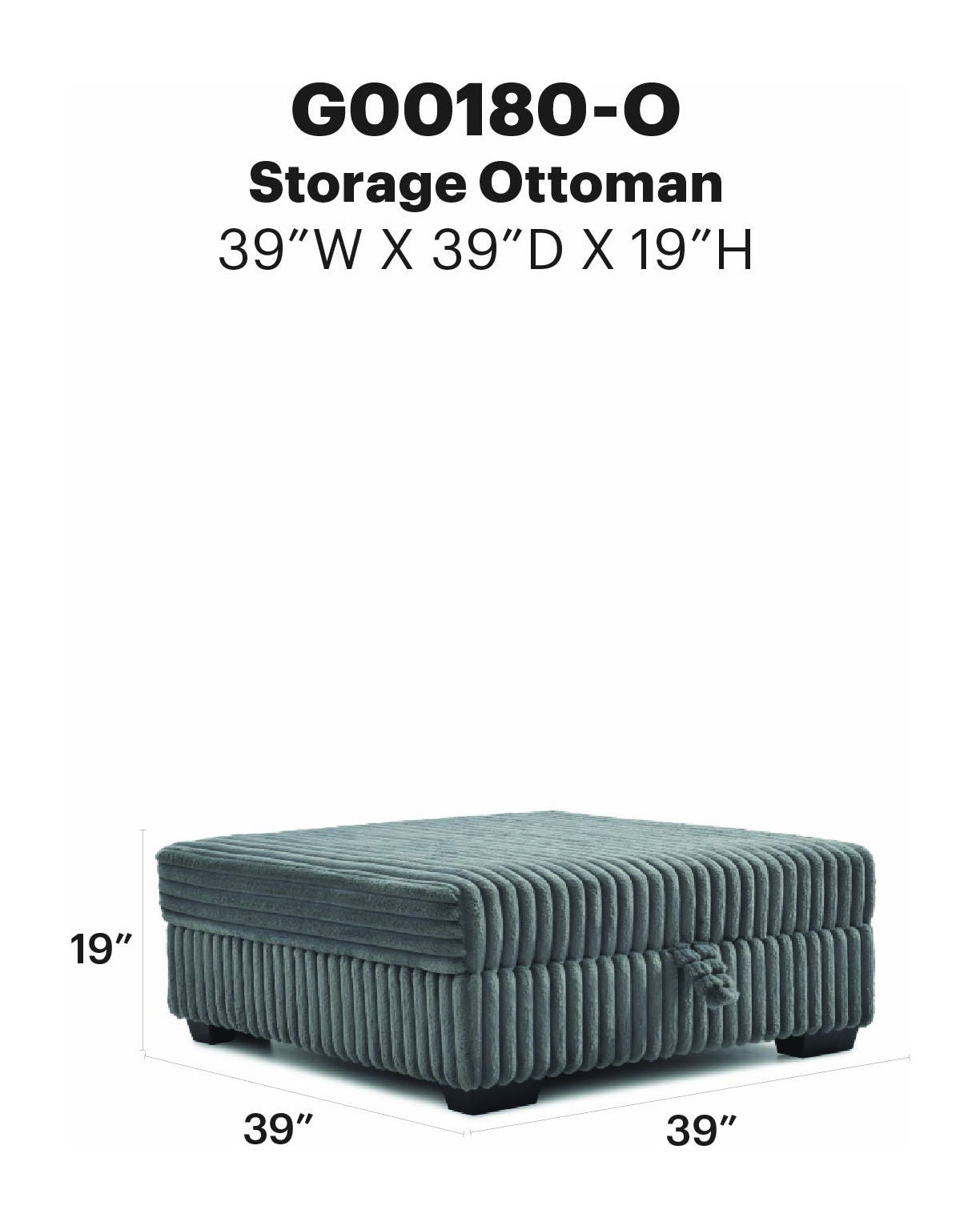 Glory Furniture - Teddy - Ottoman